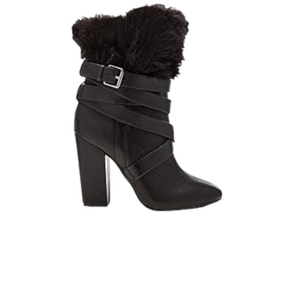 Pour La Victoire Bionda Bootie with Faux Fur Cuff 9 - Picture 1 of 7